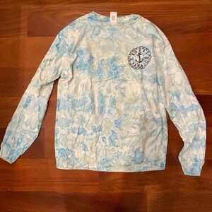 Gildan Blue Tie-Dye Long Sleeve Tee